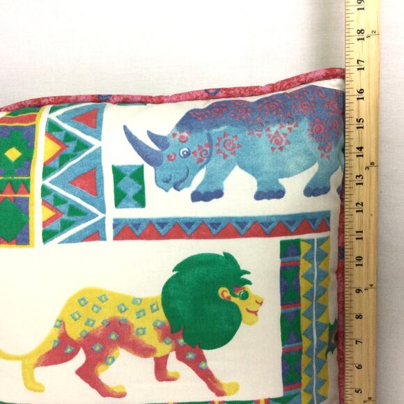 Jungle Animal Nursery Children’s 17” x 17” Handmade Throw Pillows Bundle of Two - Picture 9 of 9